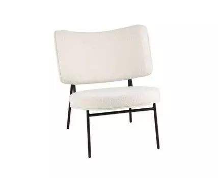 Кресло District Lounge букле белый