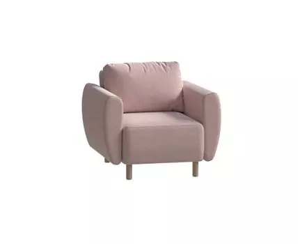 Кресло для отдыха Тулисия светло-розовый, ткань рогожка