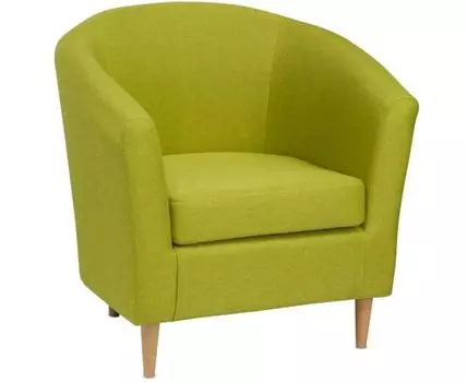 Кресло для отдыха Тунне жёлто-зелёное, ткань рогожка