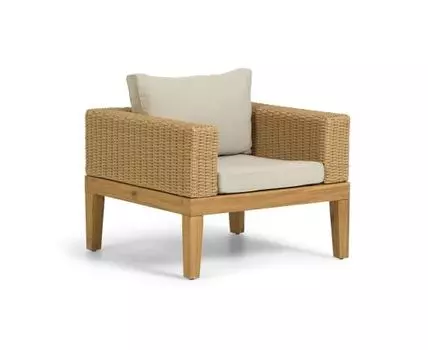 Кресло Giana из массива акации и ротанга