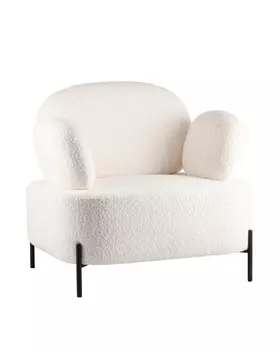 Кресло Кэнди ткань букле белый