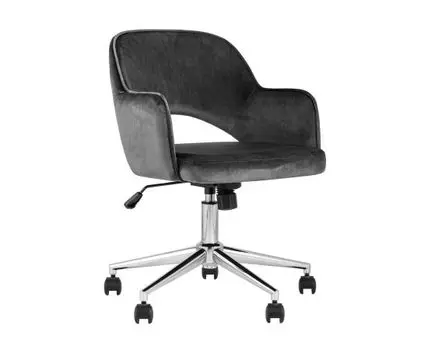 Кресло компьютерное Кларк велюр серый