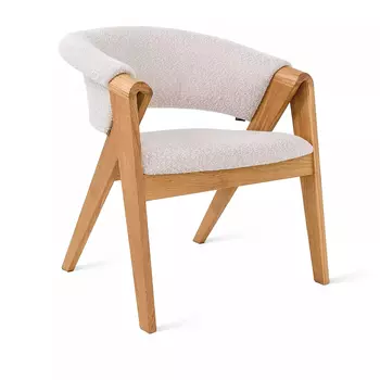 Кресло Lars, дуб натуральный, букле, серый