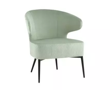 Кресло лаунж Royal Stripes велюр фисташковый