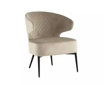 Кресло лаунж Royal велюр бежевый