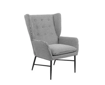 Кресло Мэйден гусиная лапка черно-белый