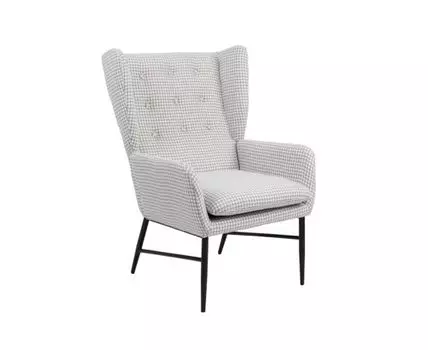 Кресло Мэйден гусиная лапка серый