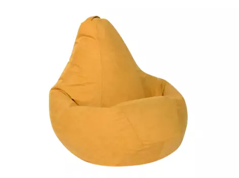 Кресло-мешок Груша Желтый, велюр L