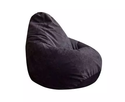 Кресло-мешок Микровельвет (125, 85, Груши, Серый, 85)