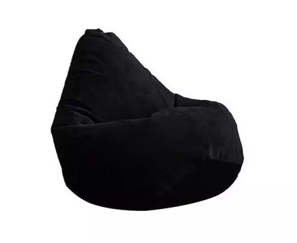 Кресло-мешок Микровельвет (125, 85, Груши, Черный, 85)