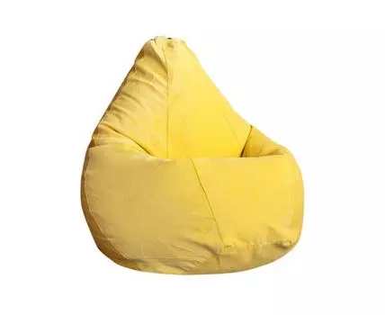 Кресло-мешок Микровельвет (125, 85, Груши, Желтый, 85)
