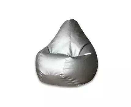 Кресло Мешок Серебристая ЭкоКожа