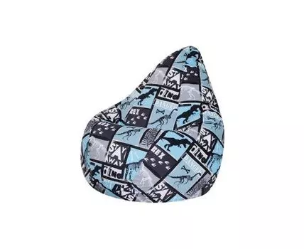 Кресло Мешок Тиранозавр, Велюр (мультиколор)