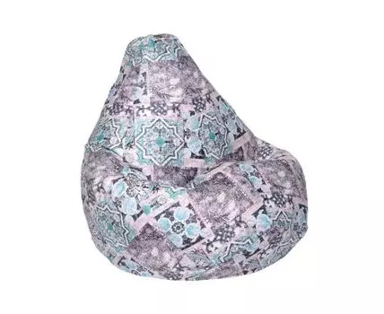 Кресло-мешок Велюр (125, 85, Груши, Серый, 85)