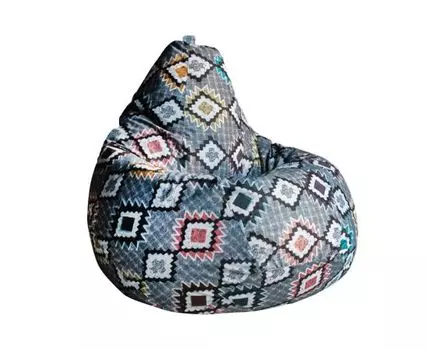 Кресло-мешок Жаккард (125, 85, Груши, Серый, 85)
