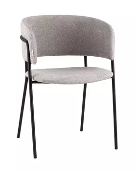 Кресло Нэлли New буклированный велюр серый