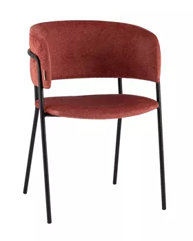 Кресло Нэлли New буклированный велюр терракотовый