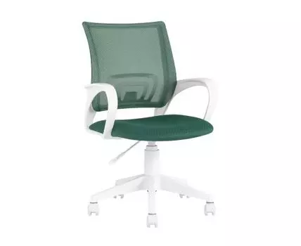 Кресло офисное TopChairs ST-BASIC-W зеленый крестовина пластик белый