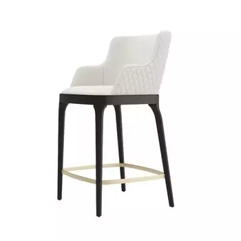 Кресло полубарнное Magda, массив бук, рогожка белый