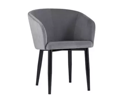 Кресло Ральф велюр серый