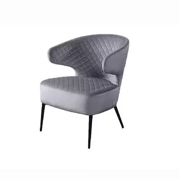 Кресло Richard ромб, бархат серый 27