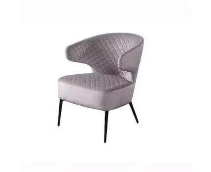 Кресло Richard ромб, бархат светло-серый 26