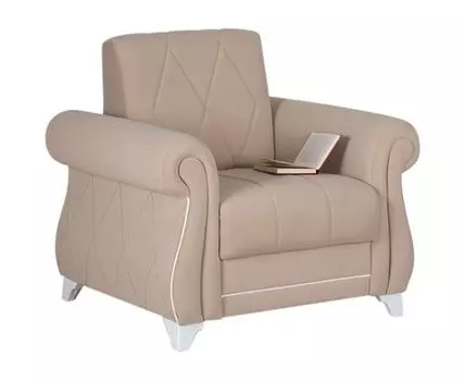 Кресло Роуз (85, 80, Плоские пружины «змейка», Бежевый, 93)