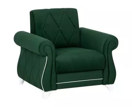 Кресло Роуз (85, 80, Плоские пружины «змейка», Зеленый, 93)