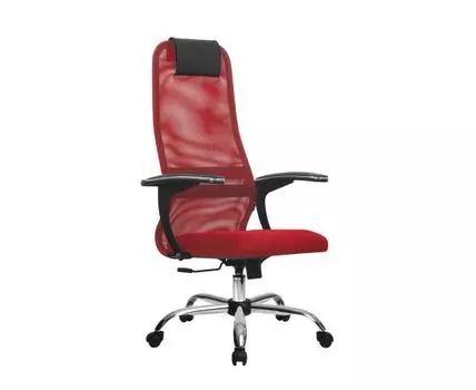 Кресло руководителя SU-B-8/подл.150/осн.003 (121/132, 70, Регулируемые по высоте, Красный, 67)