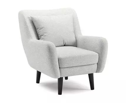 Кресло Шон (83, 83, Плоские пружины «змейка», Белый, 72)