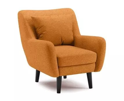 Кресло Шон (83, 83, Плоские пружины «змейка», оранжевый, 72)