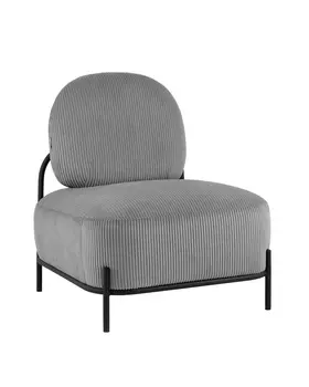 Кресло Стоун велюр рельефный светло-серый