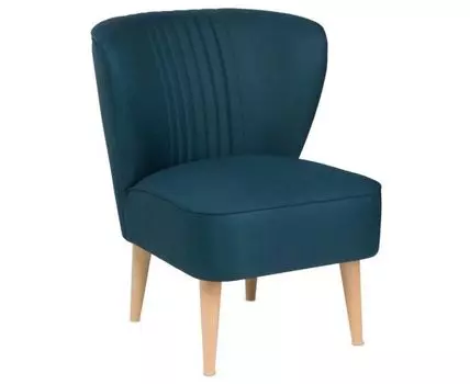 Кресло Унельма сине-зелёный, ткань рогожка