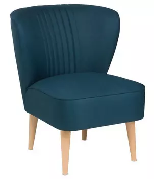 Кресло Унельма сине-зелёный, ткань рогожка