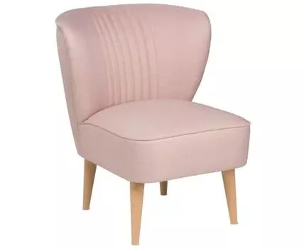 Кресло Унельма светло-розовый, ткань рогожка