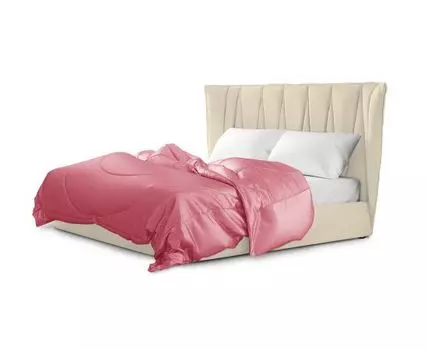 Кровать Ананке (Велюр, Кремовый)