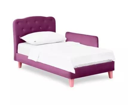 Кровать Candy (фиолетовый, розовый, 92, Ткань Italia 24, ножки розовые)