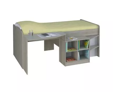 Кровать-чердак Полини Симпл 14 (80, 141, Односпальные, Стандартные, Белый, 195)