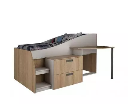 Кровать-чердак Скаут 8 (138.2, 108.4, Односпальные, Стандартные, Белый, 193.2)