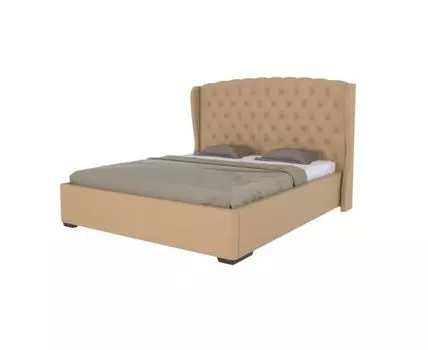 Кровать Dario Grace Lite (190, Экокожа, Экокожа, Нет, 140, Бежевый, НМо-1911019)