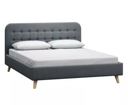 Кровать Динс 140 Velvet Grafit