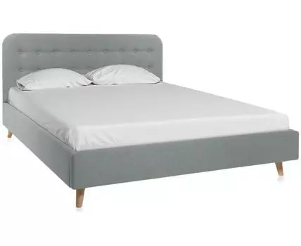 Кровать Динс 140 Velvet Silver