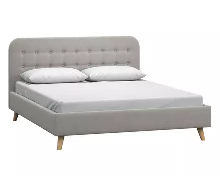 Кровать Динс 140 Velvet Silver