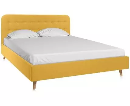 Кровать Динс 140 Velvet Yellow