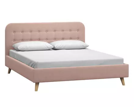 Кровать Динс 160 Velvet Pink