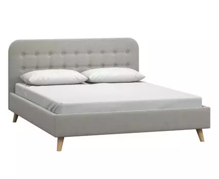 Кровать Динс 160 Velvet Silver