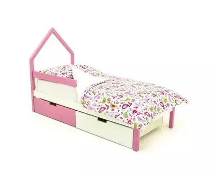 Кровать-домик мини Svogen лаванда-белый (Белый)