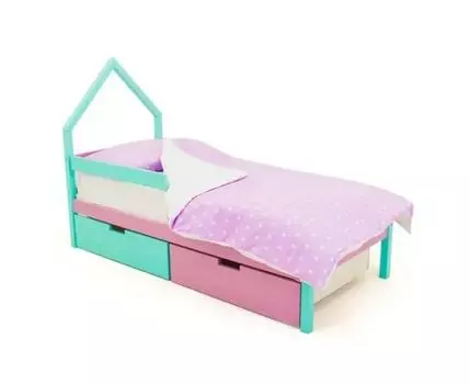 Кровать-домик мини Svogen мятный-лаванда (мятный)