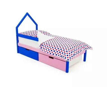 Кровать-домик мини Svogen синий-лаванда (Розовый)