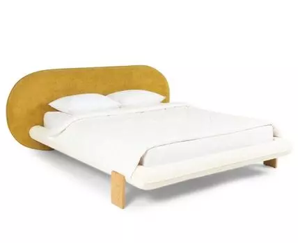 Кровать-домик мягкая Svogen бежево-белый